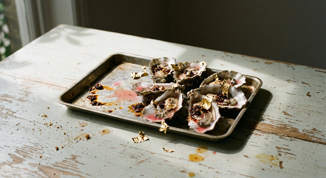 Oysters, Raspberry Mignonette