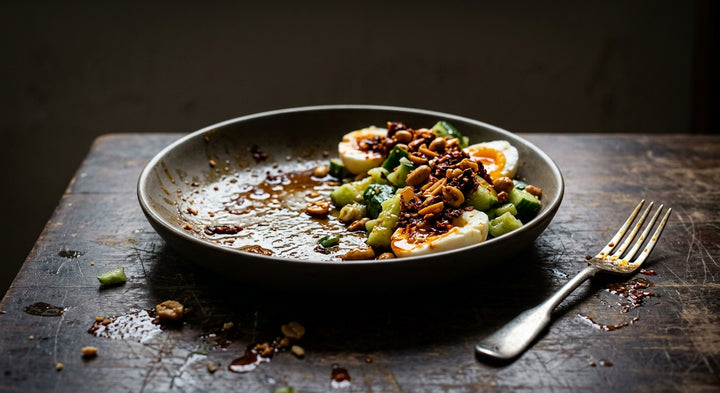 Rayu Egg and Smashed Cucumber Salad