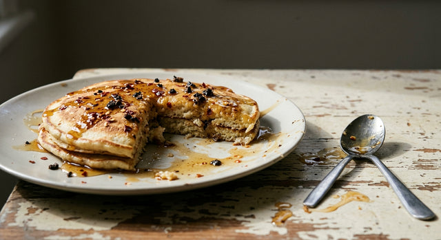 Truffle'd Hot Honey Ricotta Hotcakes