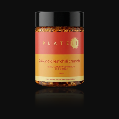 Plateit 24k Gold Leaf Chilli Crunch jar