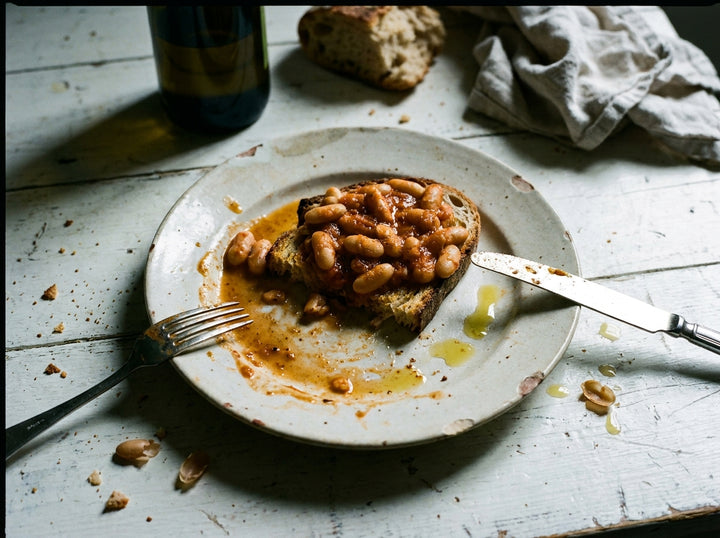 Italian Chilli Oil White Beans on Toast, made with Plateit Italian Chilli Oil
