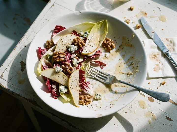 Chicory, Pear and Walnut, made with Plateit French Vinaigrette