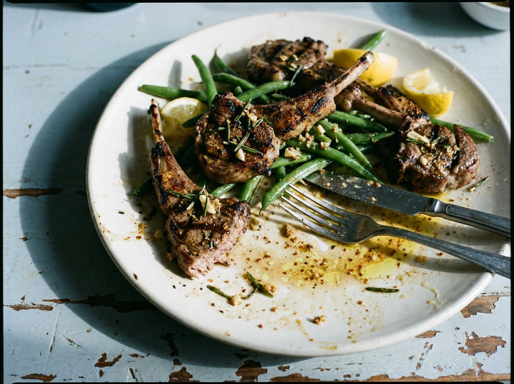 Vinaigrette Marinated Lamb Cutlets, made with Plateit French Vinaigrette