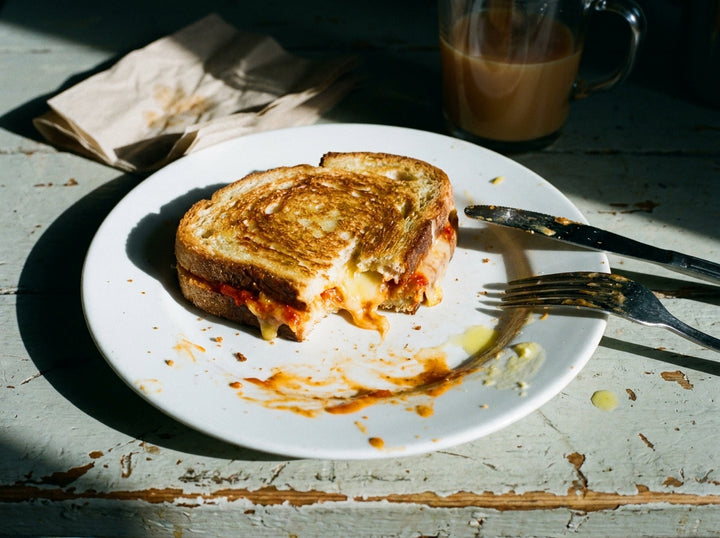 The Extra Hot Cheese Toastie, made with Plateit Extra Hot Chilli Crunch
