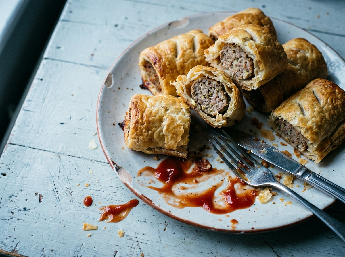 Angel Dust Sausage Rolls, made with Plateit Angel Dust BBQ Rub