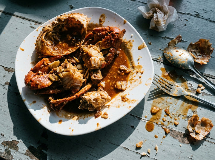 Mud Crab, Cracked and Fried, made with Plateit Extra Hot Chilli Crunch