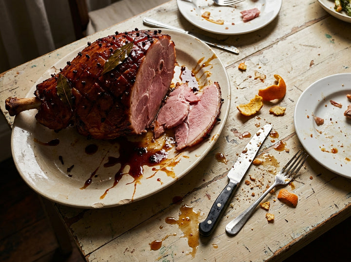 Hot Honey Christmas Ham, made with Plateit Hot Honey Drizzle