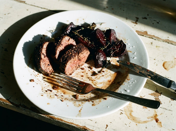 Cervena Venison with Café Mocha Rub, made with Plateit Cafe Mocha BBQ Rub