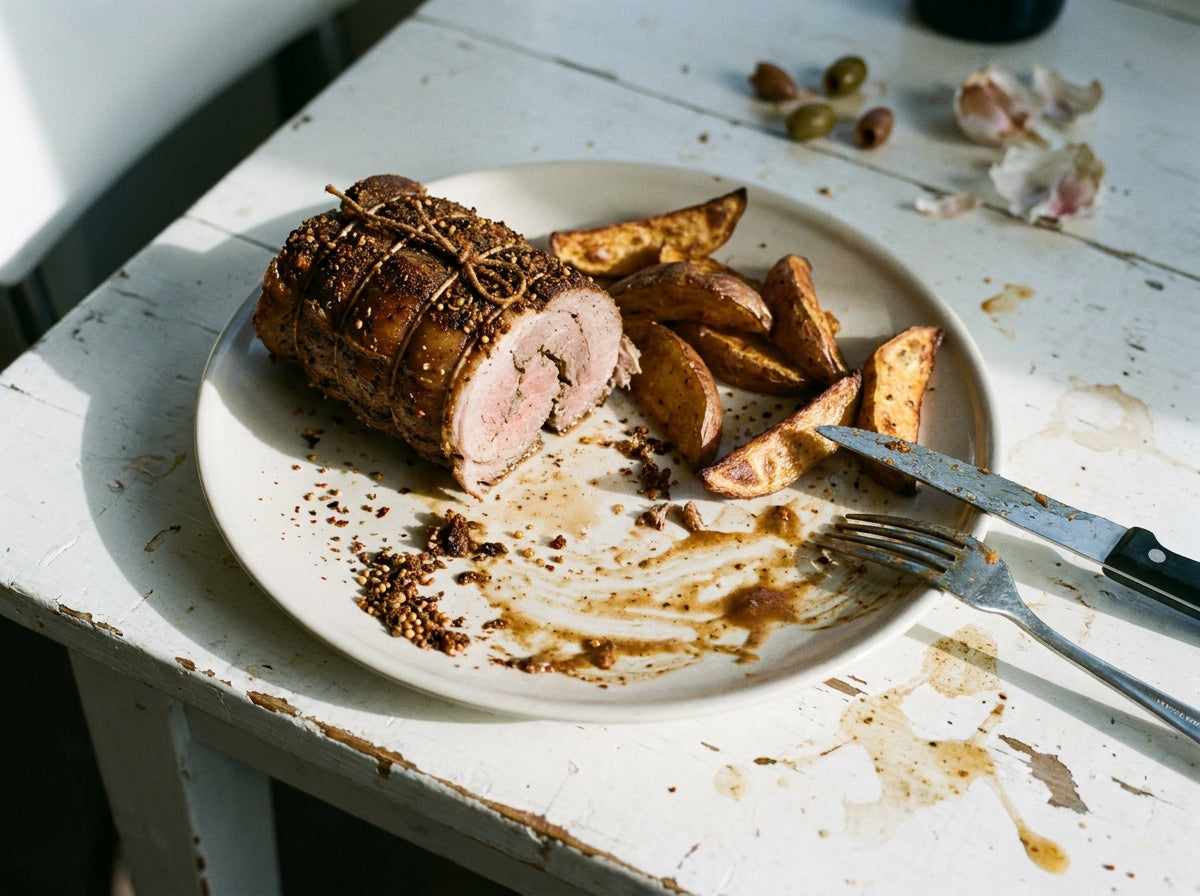 Rolled Lamb Loin in Angel Dust, made with Plateit Angel Dust BBQ Rub