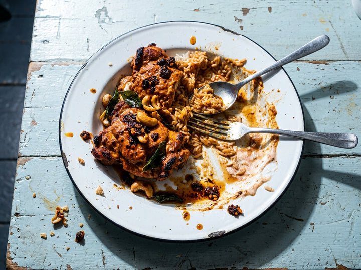 Friday Night Chicken Tikka, made with Plateit Bombay Chilli Crunch
