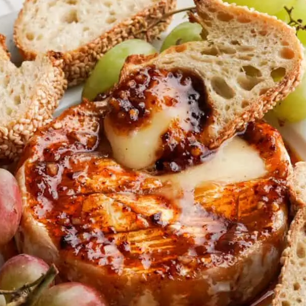 Hot Honey Drizzle Baked Brie