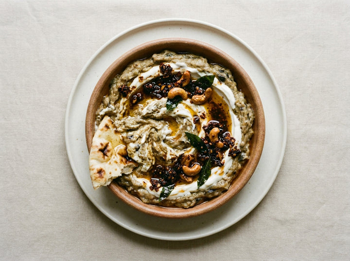 Bombay Charred Eggplant Dip made with Plateit Bombay Chilli Crunch