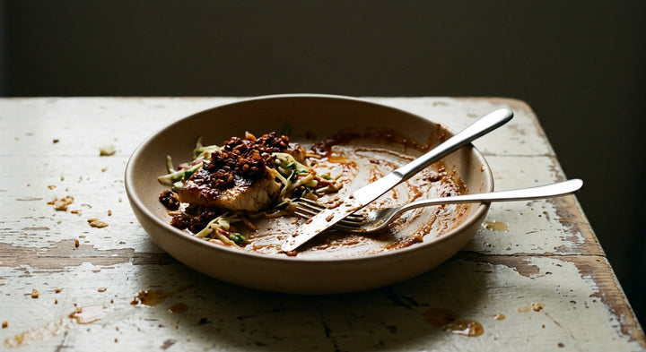Charred Barramundi with Lime Slaw and Mexican Chilli Crunch