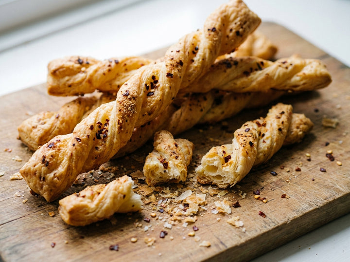 Chilli Crunch Cheese Straws made with Plateit Chilli Crunch