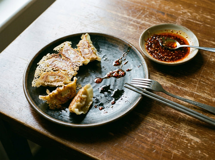 Chilli Crunch Dumplings made with Plateit Chilli Crunch