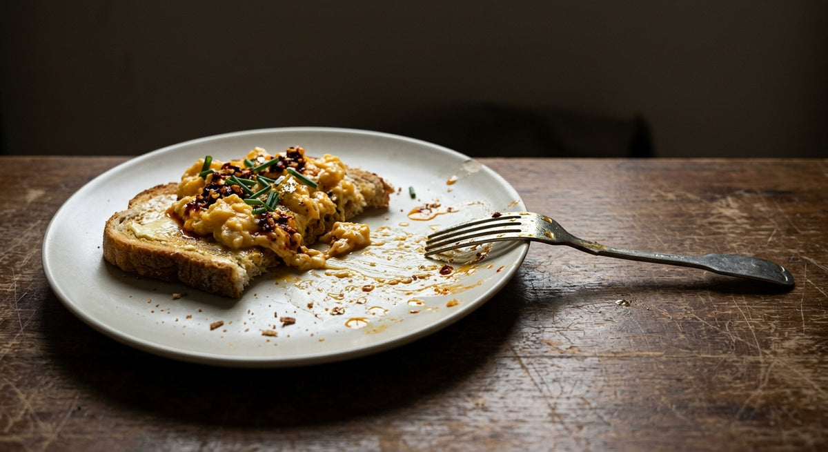 Gold Leaf Scrambled Eggs