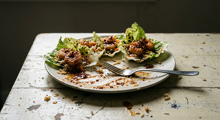 Hot Honey Prawn Lettuce Cups