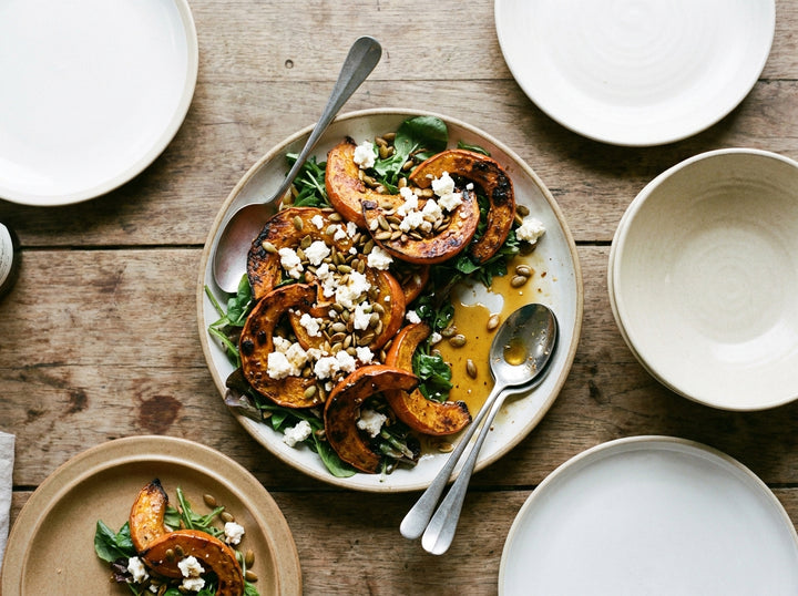 Hot Honey Roast Pumpkin Salad made with Plateit Hot Honey Drizzle