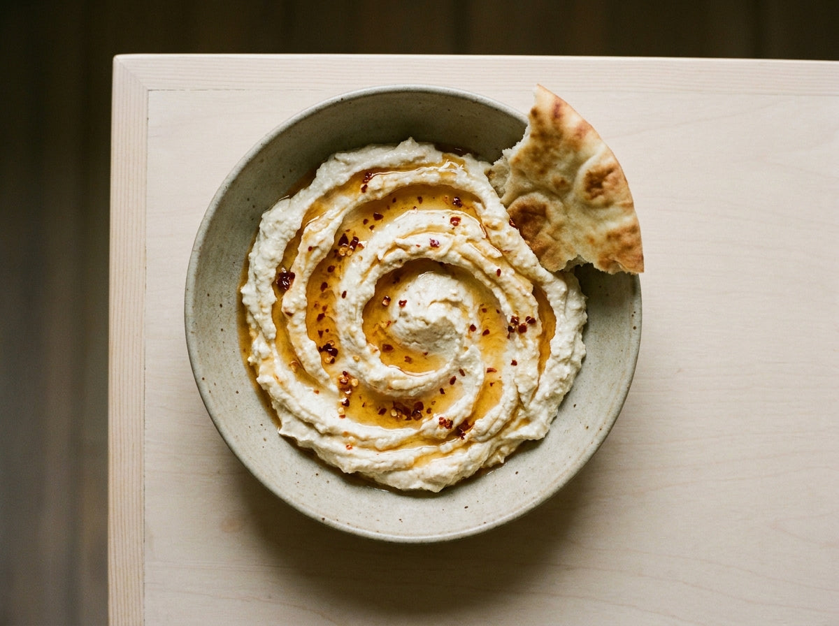 Hot Honey Whipped Feta made with Plateit Hot Honey Drizzle