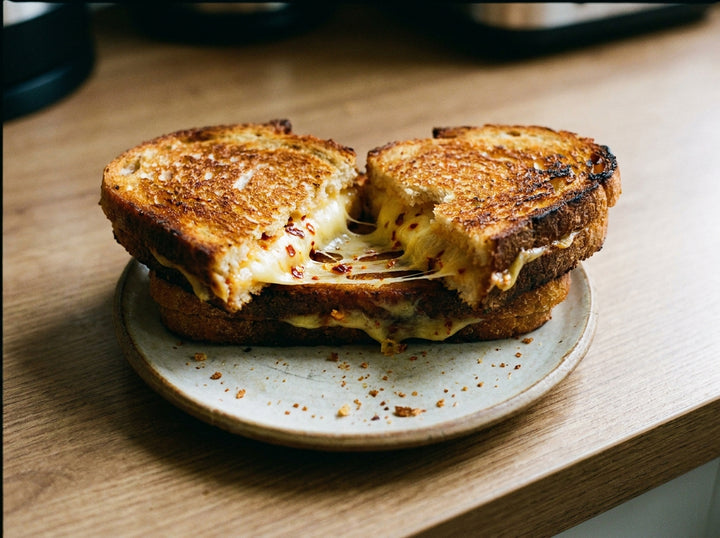 Italian Chilli Crunch Toastie made with Plateit Italian Chilli Crunch