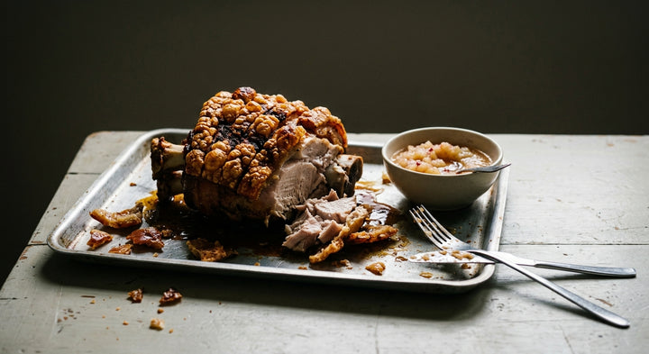 Old Red Pork Knuckle with Spicy Apple Sauce