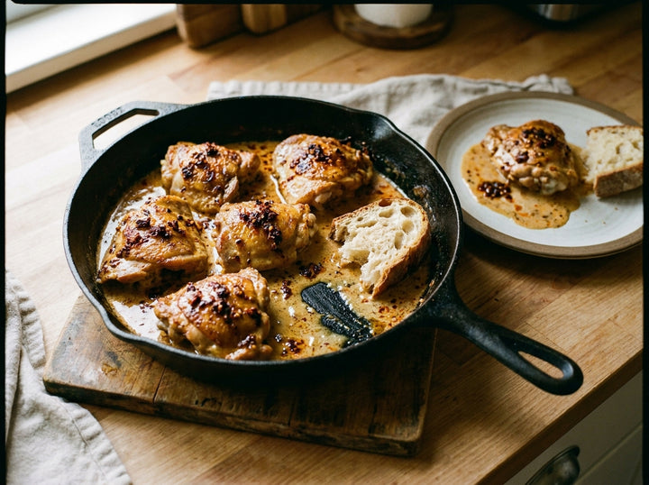 One-Pot Creamy Chilli Crunch Chicken made with Plateit Chilli Crunch