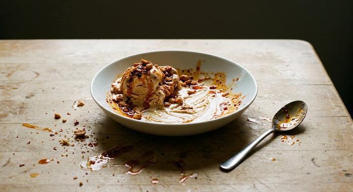 Peanut Butter Ice Cream with Peanut Rayu Swirl