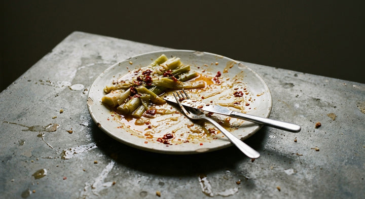 Poached Leeks Vinaigrette