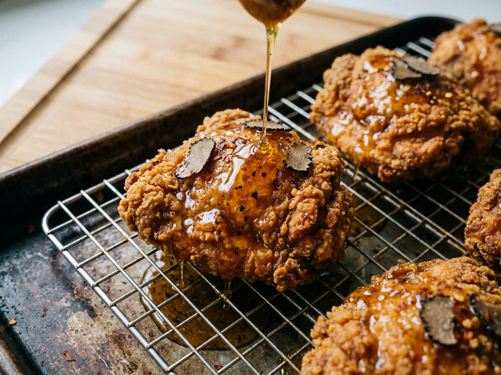 Truffle'd Hot Honey Fried Chicken made with Plateit Truffle'd Hot Honey Drizzle