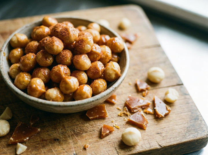 Voodoo Candied Macadamias made with Plateit Voodoo Salt