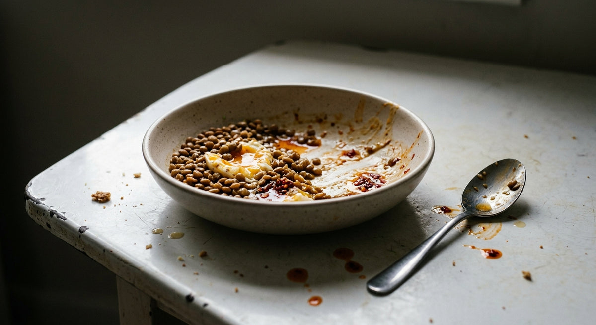 Warm Lentils, Soft Egg, French Vinaigrette